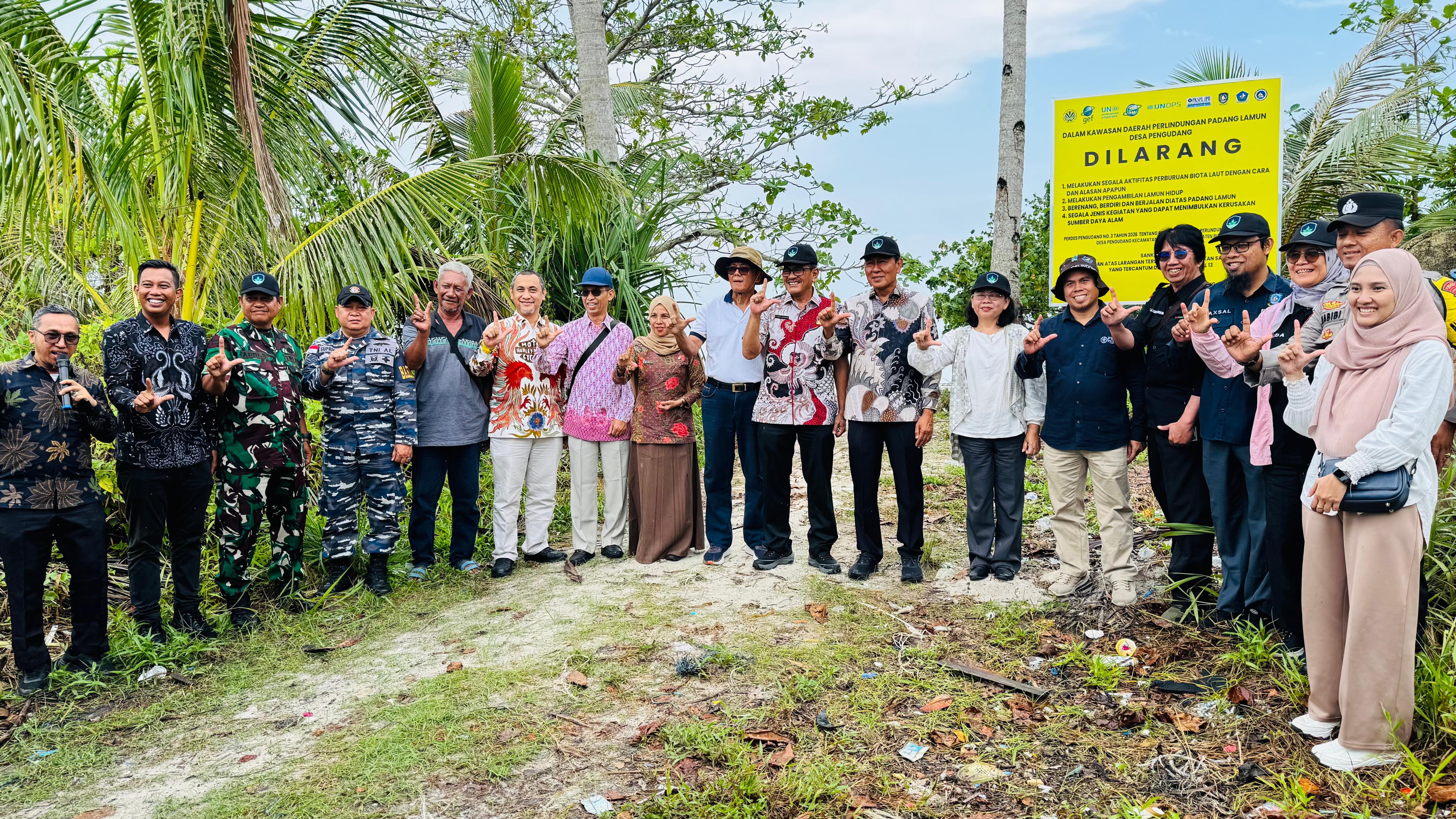 Bintan, Indonesia field visit and signing ceremony of the seagrass project