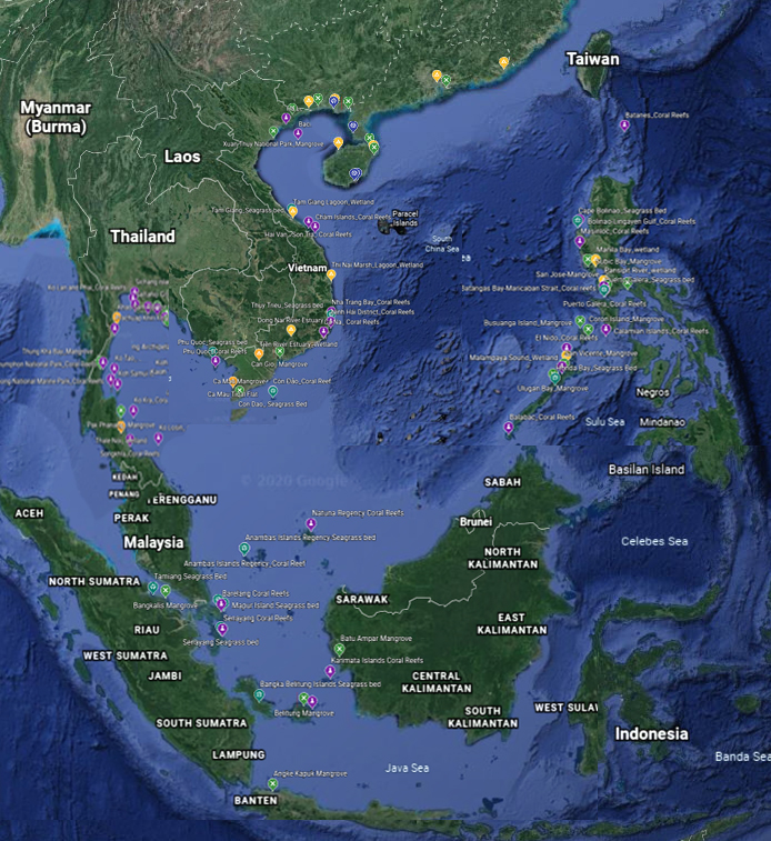 All SCS SAP and Fisheries Refugia Project Sites 